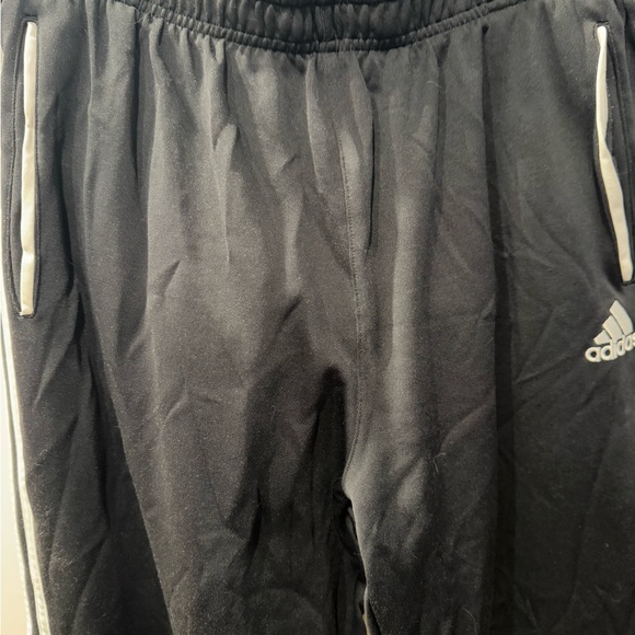 Adidas Black Track Pants with White Stripes - Picture 3 of 8